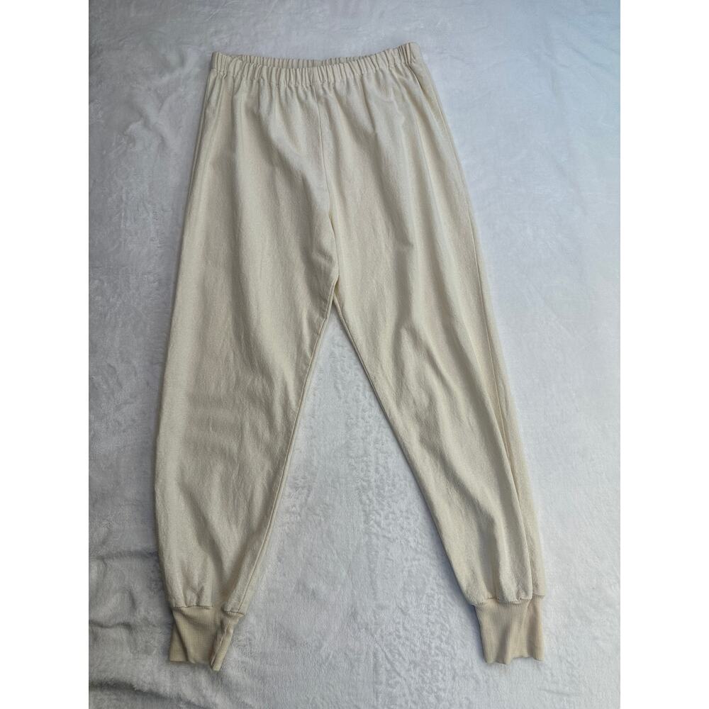Baserange 100% Raw Silk Jogging Pants Trousers Undyed Natural Size Small EUC